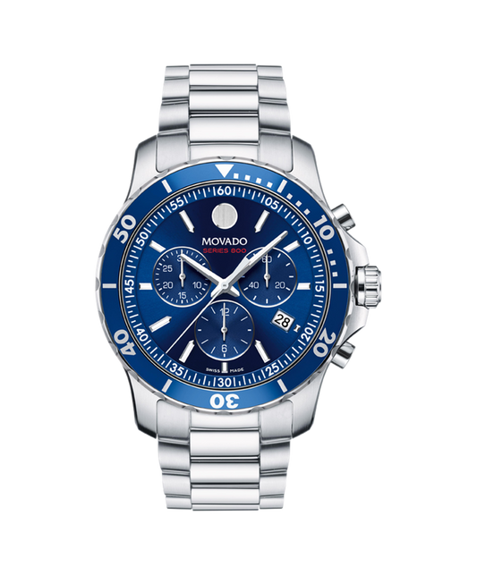 Movado 42Mmm Series 800 Chronograph Blue