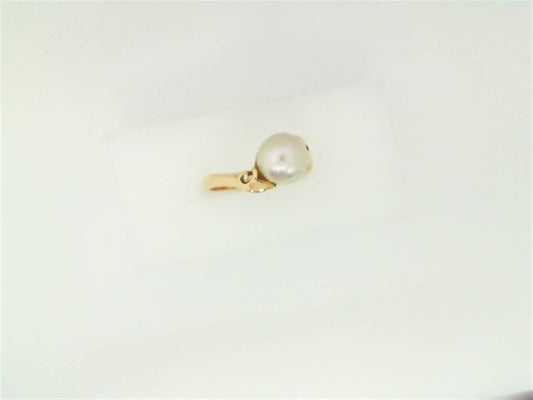 Estate 14K Yellow Gold Pearl Ring