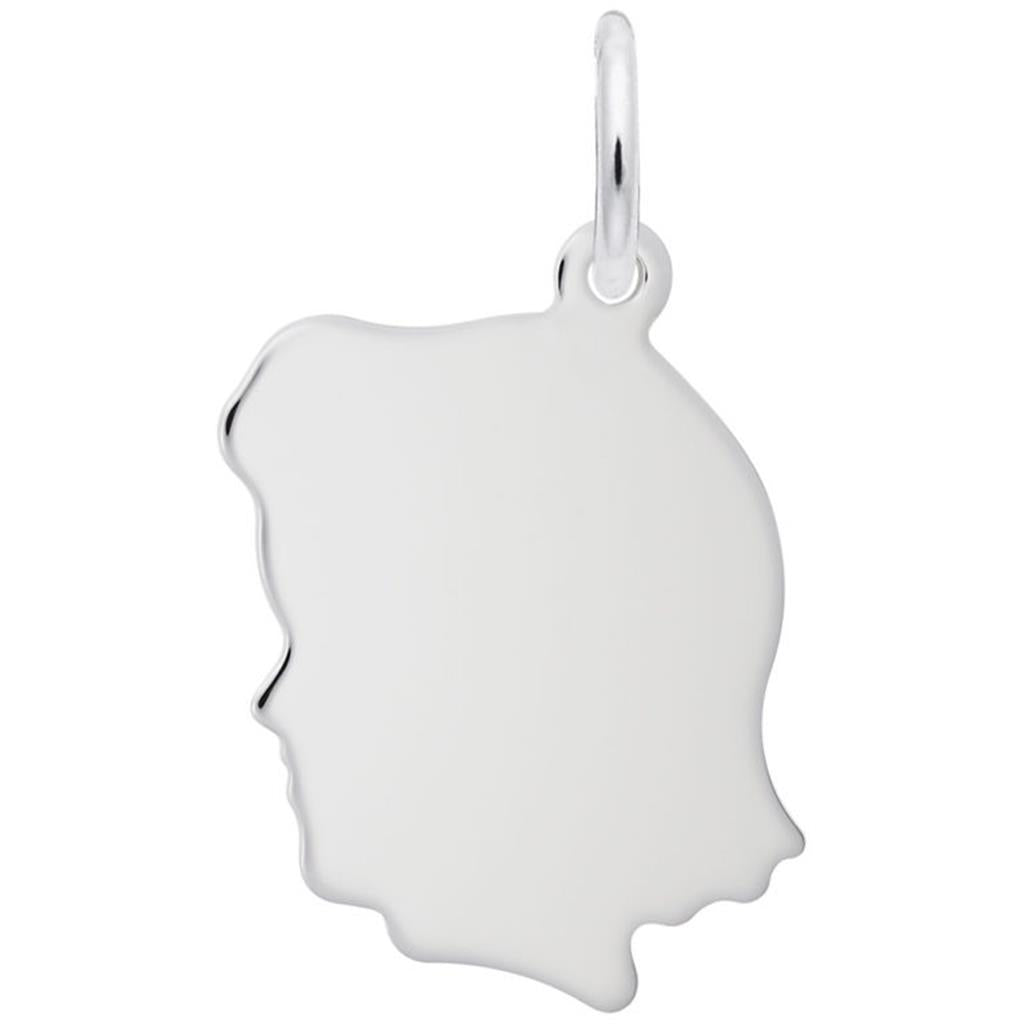 Rolland's Designs Sterling Silver Girl Pendant