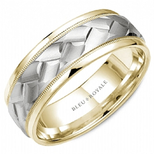 14K Two-Tone Wedding Band