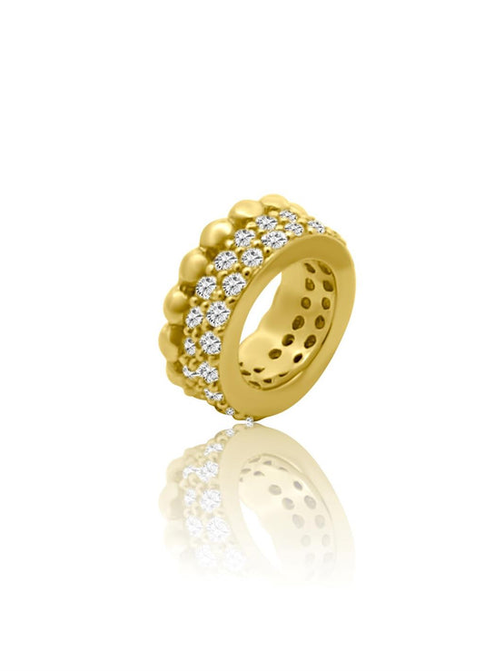 Rolland's Designs 14K Yellow Gold Diamond Circle Charm