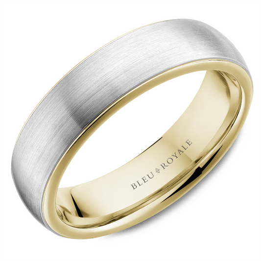 14K Gold Two-Tone Wedding Band