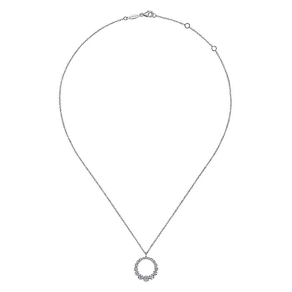 Gabriel Diamond Open Circle Pendant Necklace