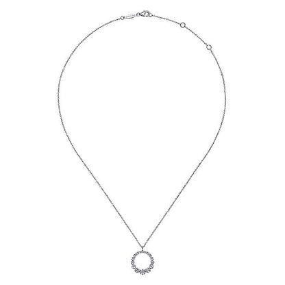 Gabriel Diamond Open Circle Pendant Necklace