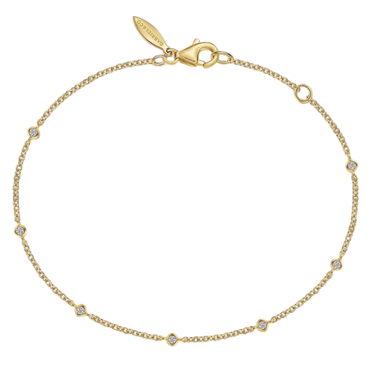 14Kt Yellow Gold Diamond Bracelet 0.08Cts | Gabriel