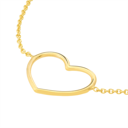 Rolland's Designs 14K Yellow Gold Heart Bracelet