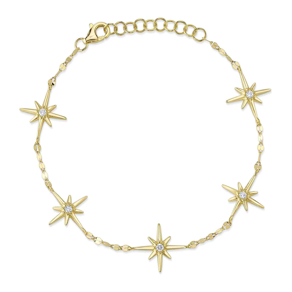 Shy 14Ky North Star Diamond Bracelet