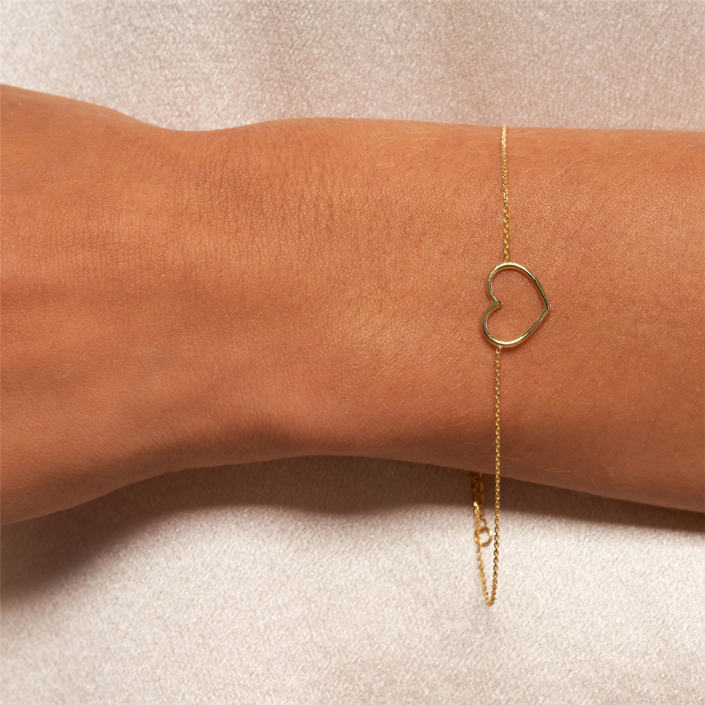 Rolland's Designs 14K Yellow Gold Heart Bracelet