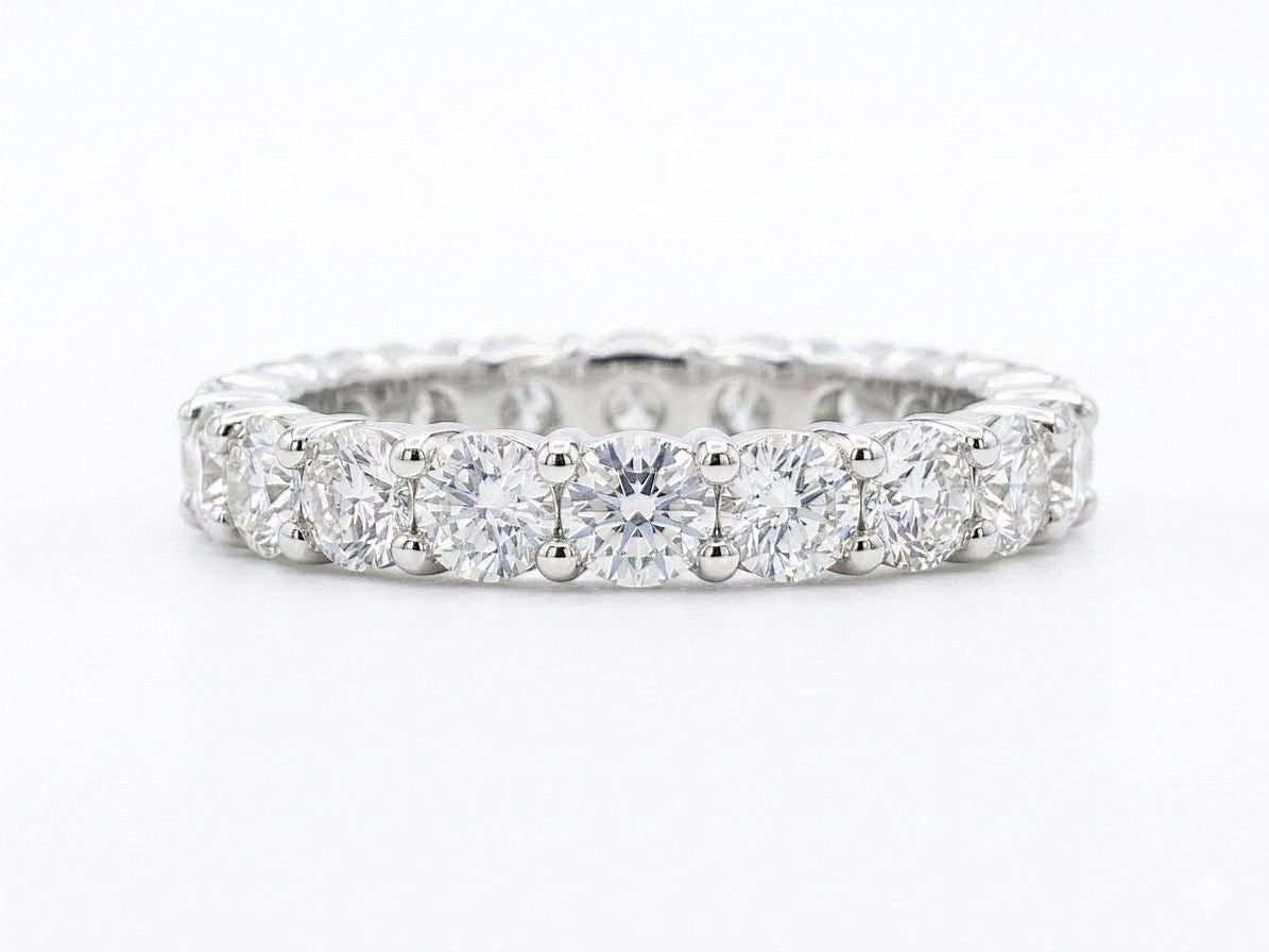 14K White Gold Lab Grown Diamond Eternity Band