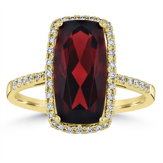Rolland's Designs Rectangle Garnet Ring