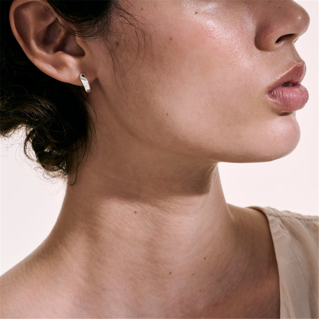 John Hardy Sterling Silver Surf Huggie Earrings