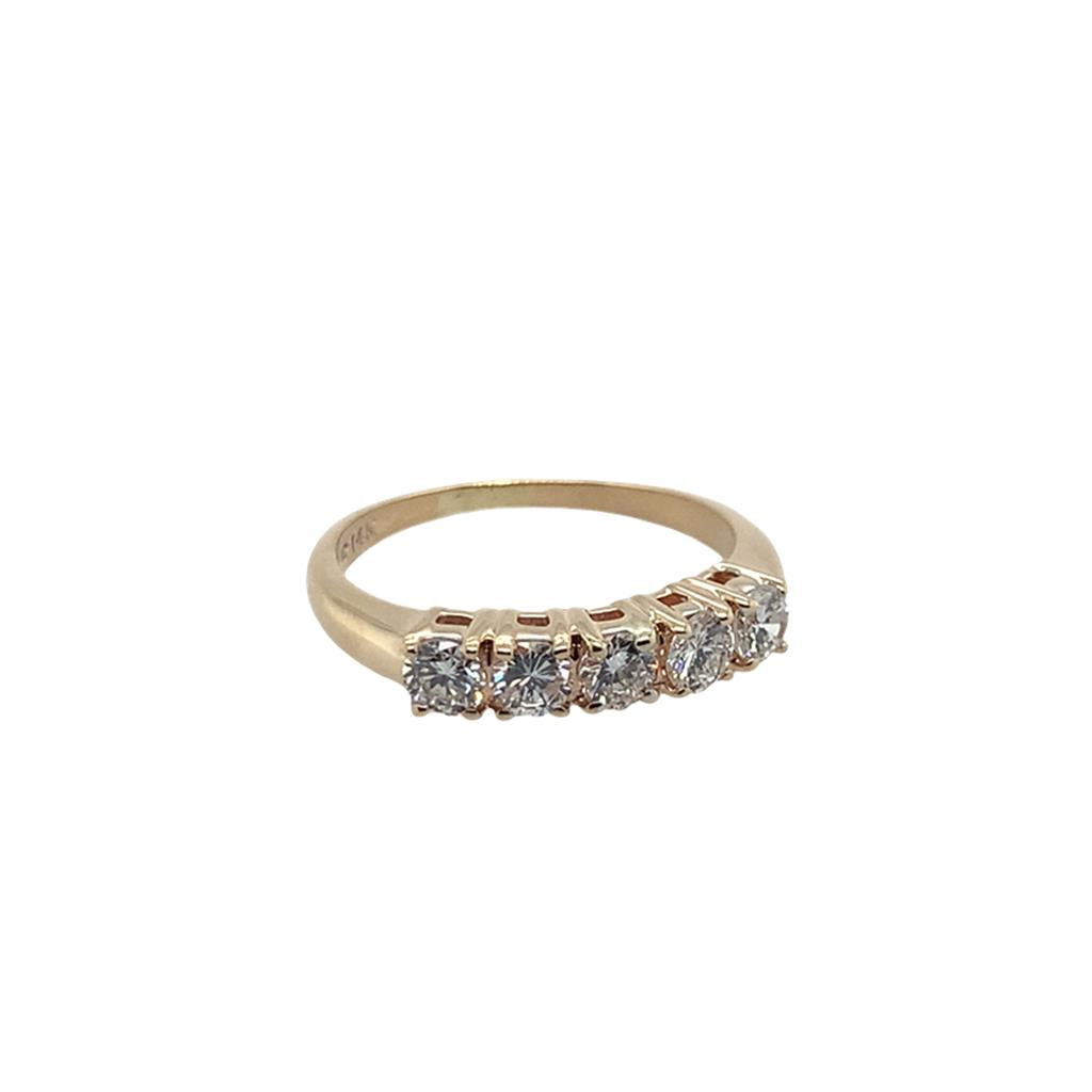 Estate Diamond 5 Stone Anniversary Ring