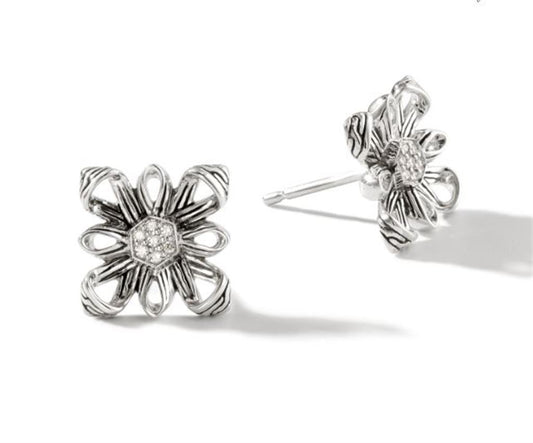 John Hardy Canang Sari Diamond Stud Earrings