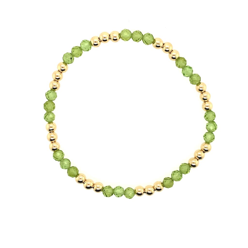 Dee Berkley Labradorite & Gold Bead Station Bracelet