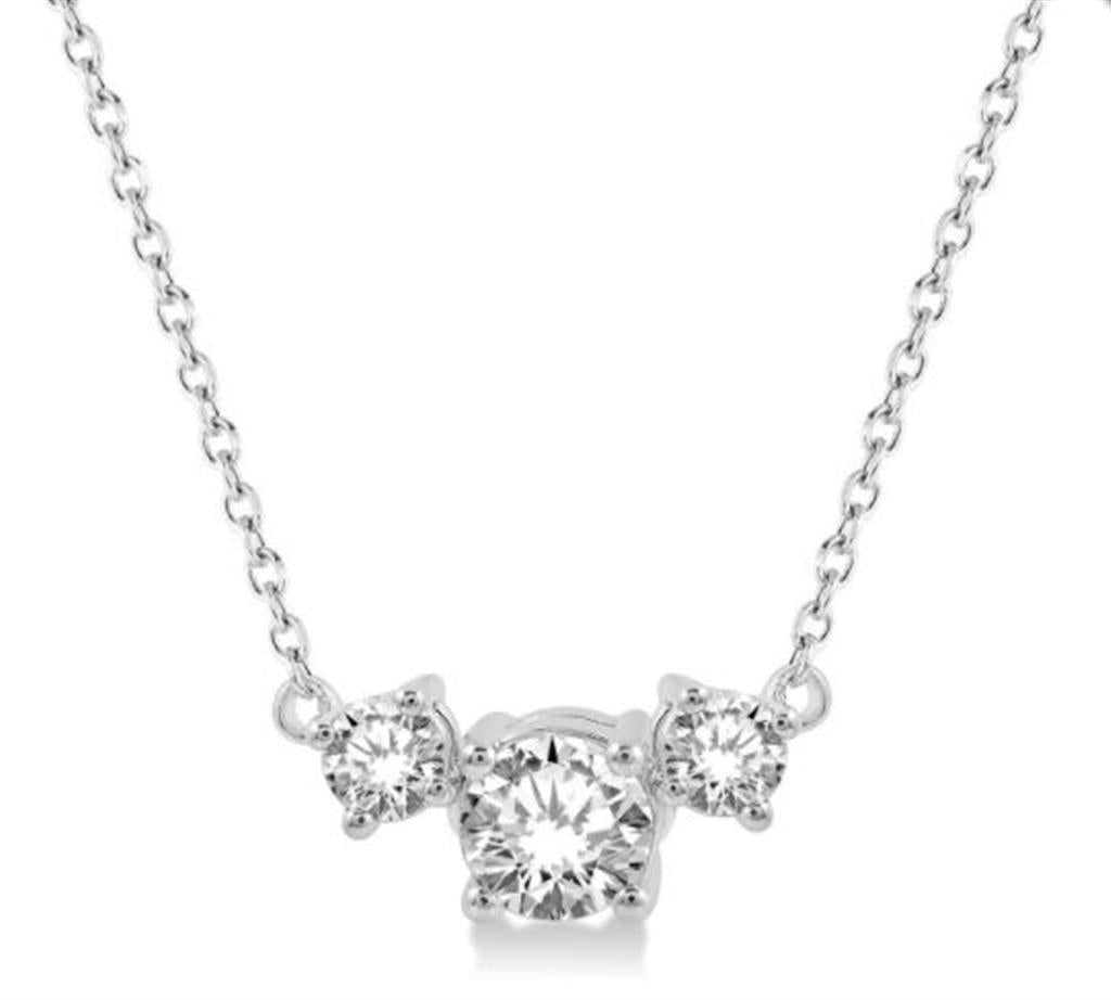 Rolland's Design 3 Stone Diamond Necklace -0.50cts