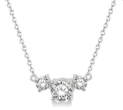 Rolland's Design 3 Stone Diamond Necklace -0.50cts