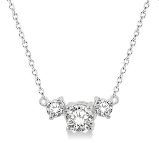 Rolland's Design 3 Stone Diamond Necklace -0.50cts
