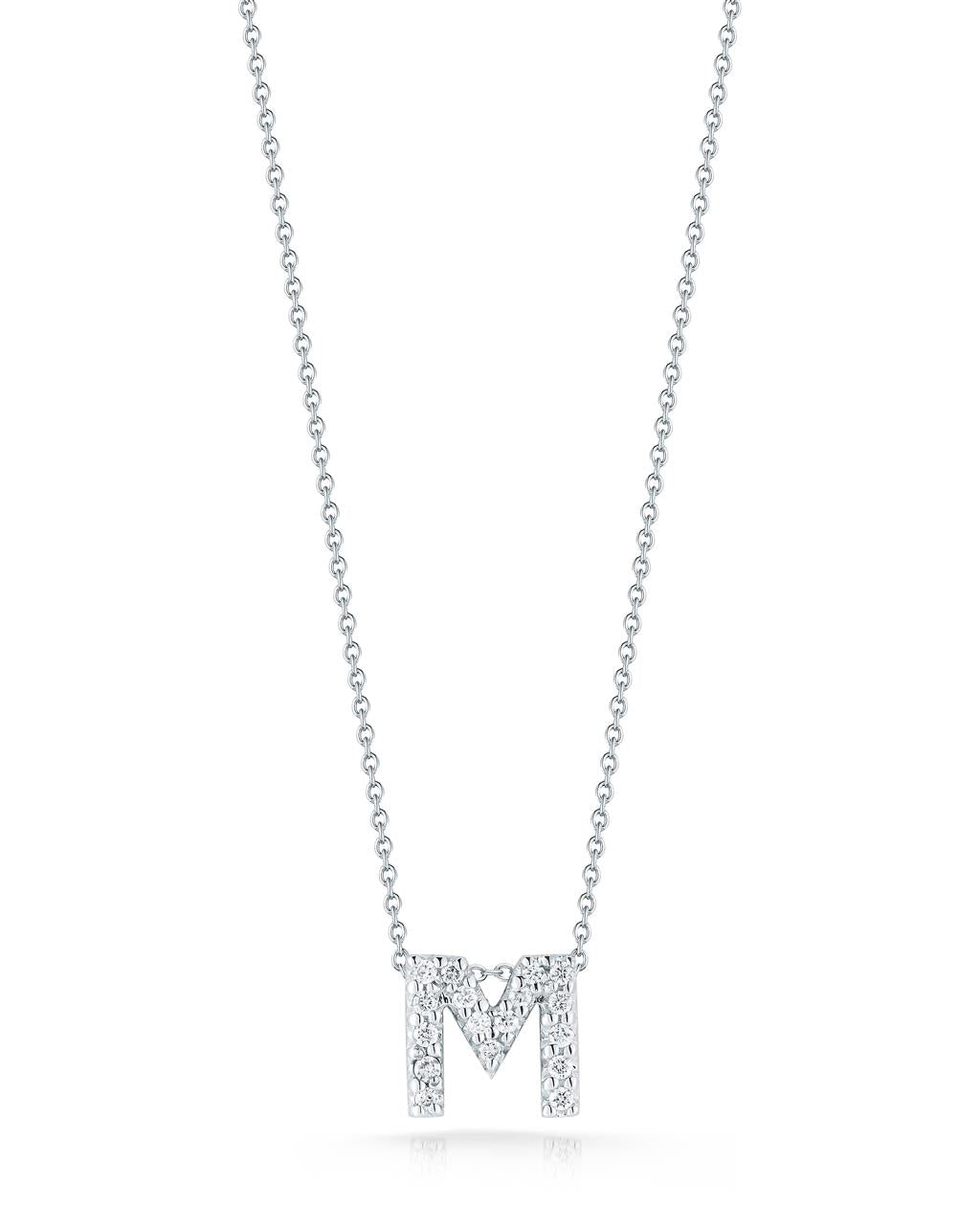 Roberto Coin "M" Diamond Pendant