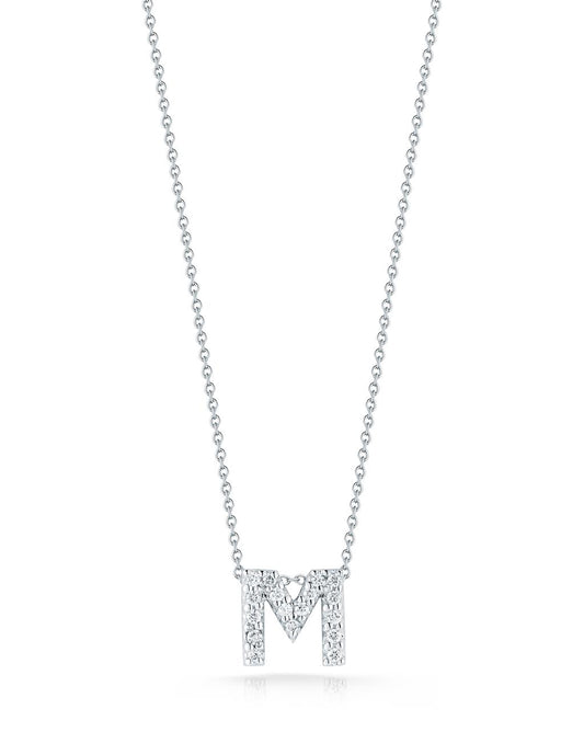 Roberto Coin "M" Diamond Pendant