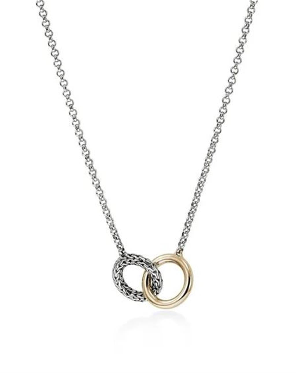 John Hardy Essentials 14K Gold & Silver Interlinking Necklace