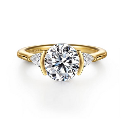 Gabriel 14K Yellow Gold Bezel Engagement Ring