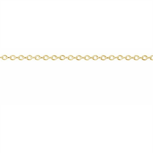 14K Yellow Gold 1.2Mm Cable Link Diamond Cut Chain