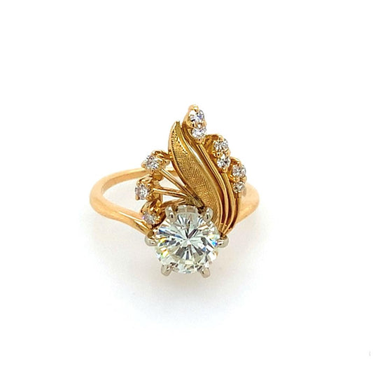 Estate 18K Gold Diamond Cocktail Ring