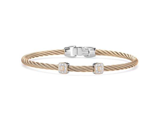 Alor Double Diamond Station Bracelet