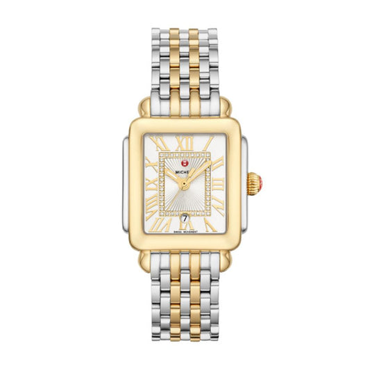 Michele Deco Madison 31mm Mid Two Tone Diamond Watch