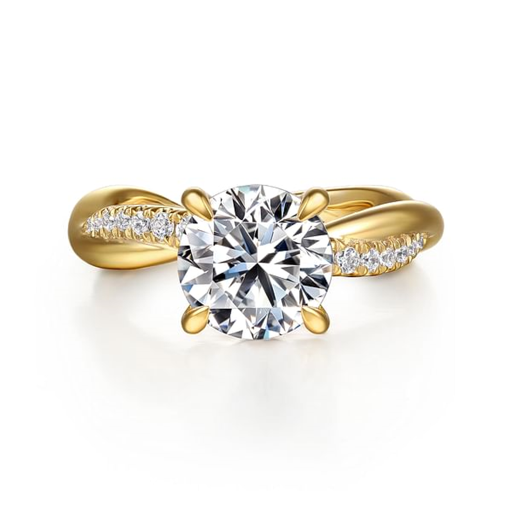 Gabriel 14K Yellow Gold Engagement Ring