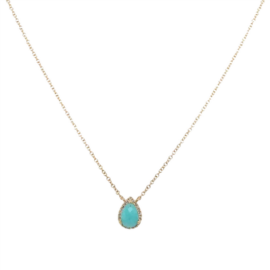 Shy Creation Amazonite & Diamond Necklace