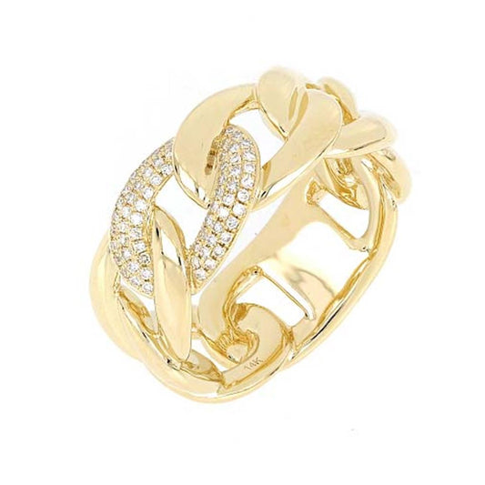 Shy Creation Pave Diamond Link Ring