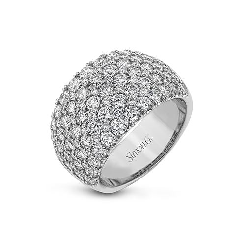 Simong G 18K White Gold Diamond Multi-Row Band