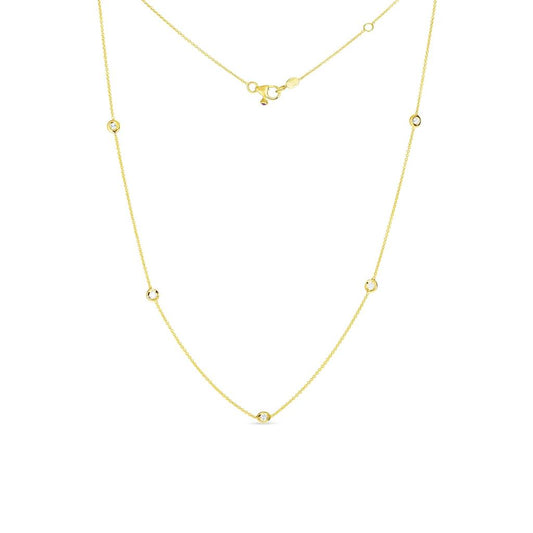 Roberto Coin Diamonds By The Inch Yellow Gold Necklace