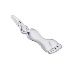 Rolland's Designs 14K White Gold Foot Pendant