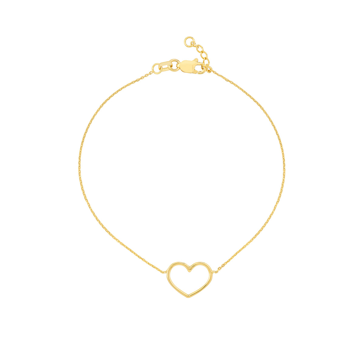 Rolland's Designs 14K Yellow Gold Heart Bracelet