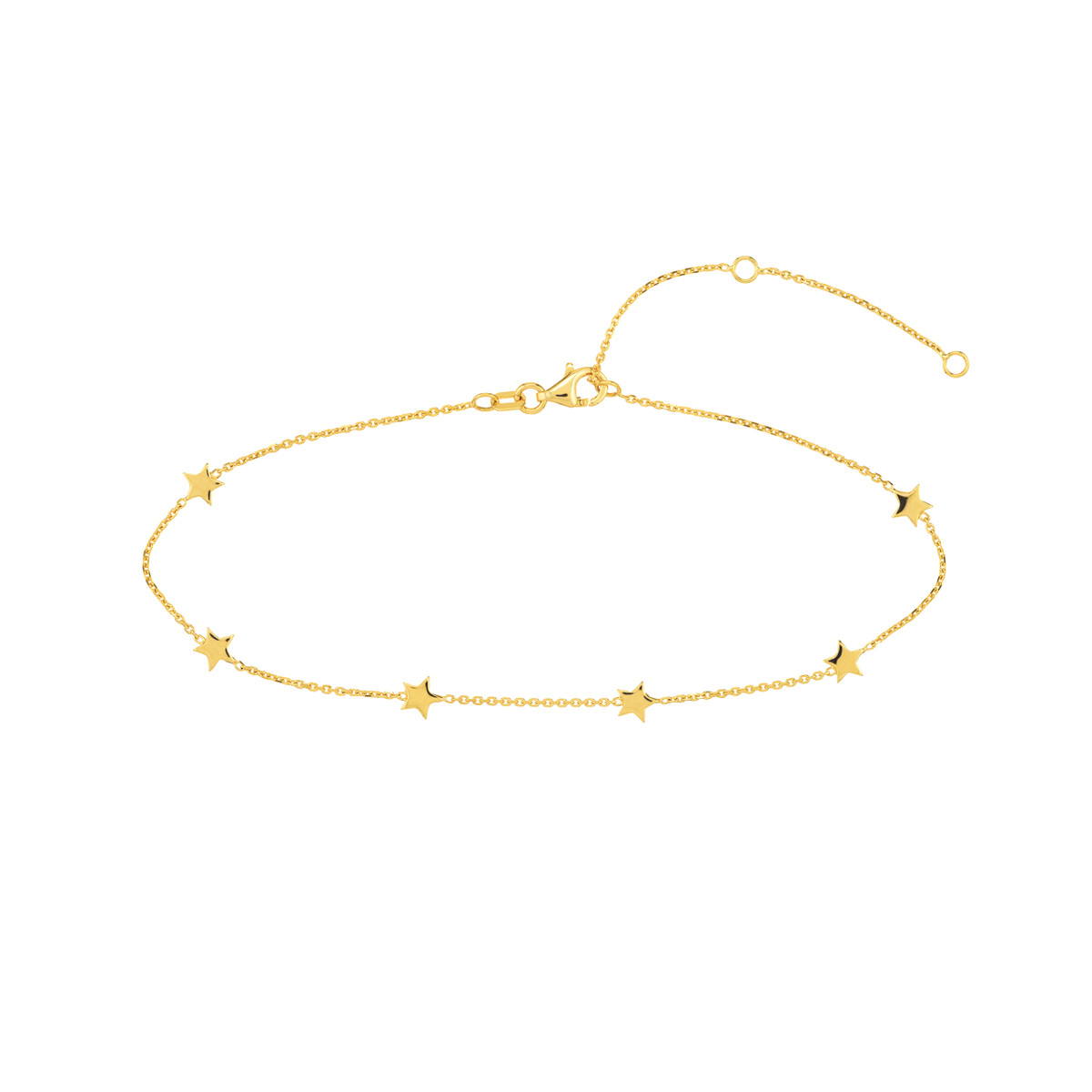 Rolland's Designs 14K Star Station Anklet