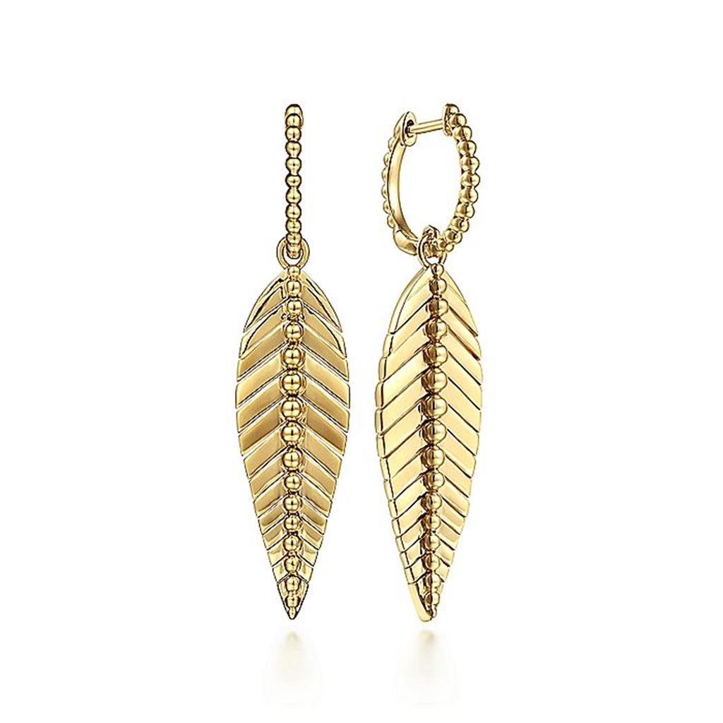 Gabriel & Co Drop Leaf Earrings