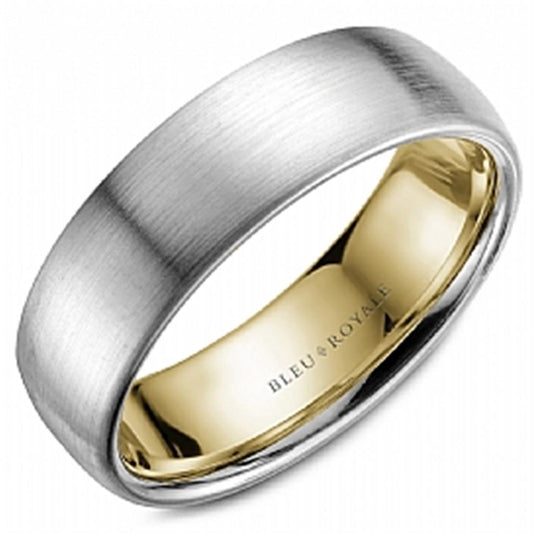 Two Tone Classic Sandpaper Finish Men's Band