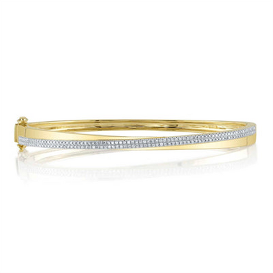 Shy Yellow Gold Diamond Bangle Bracelet