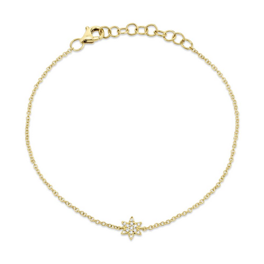 Shy 14Ky Diamond Star Of David Bracelet