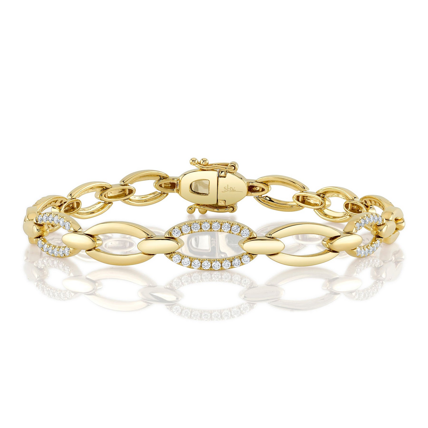 Shy Creation Diamond Link Bracelet