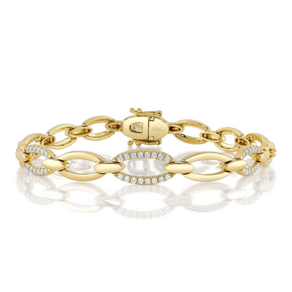 Shy Creation Diamond Link Bracelet