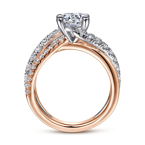 Gabriel Two Tone Free Form Diamond Semi Mount