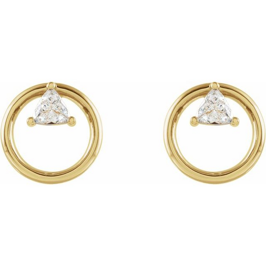 Rolland's Designs Trillion Diamond Earrings