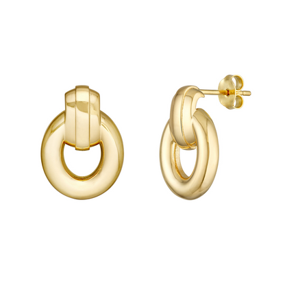 Rolland's Designs 14K Gold Door Knocker Earrings