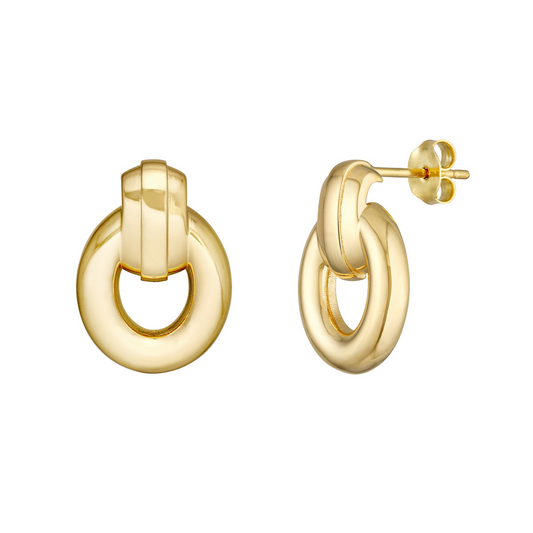 Rolland's Designs 14K Gold Door Knocker Earrings