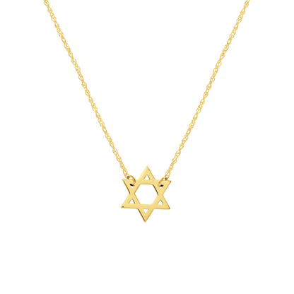 Rolland's Designs 14K Yellow Gold Star of David Necklace