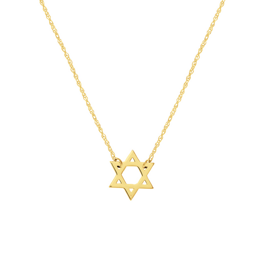 Rolland's Designs 14K Yellow Gold Star of David Necklace