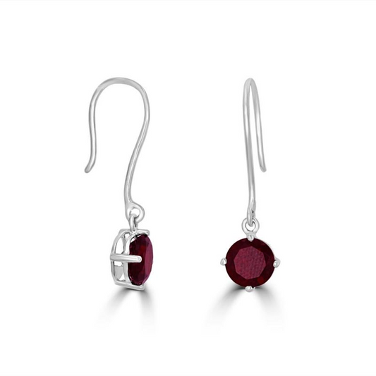 Rolland's Design Garnet Dangle Earrings